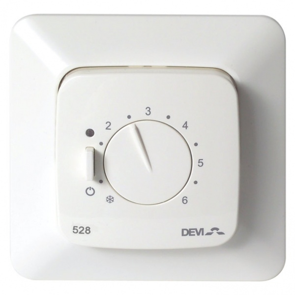D528 Devireg JUSSI терморегулятор, IP31, от +5°C до +45°C, скрытого монтажа, 10А, белый (с датчиком пола) D528 Devireg JUSSI терморегулятор, IP31, от +5°C до +45°C, скрытого монтажа, 10А, белый (с датчиком пола)