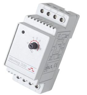 Devireg™ 330 с диапазоном температур от -10° до +10°C с датчиком на проводе Devireg™ 330 с диапазоном температур от -10° до +10°C с датчиком на проводе