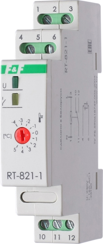 Терморег. RT-821-1(-4° +5°) DIN с датч.RT, шт Терморег. RT-821-1(-4° +5°) DIN с датч.RT, шт