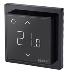 Терморегулятор DEVIreg Smart интеллектуальный с Wi-Fi, 16А (черный)